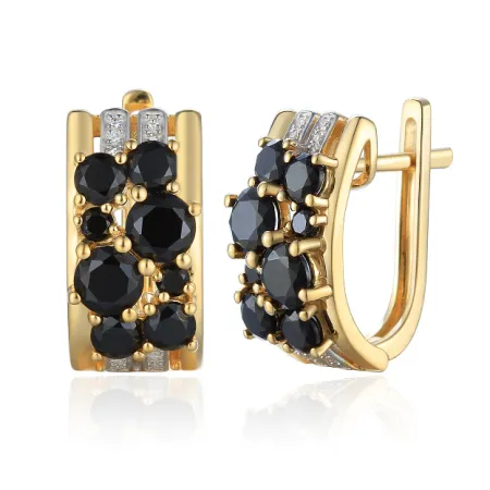 Eleganckie 585 Kolczyki Agaty Diamenty Angielskie