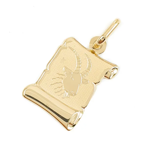 ZŁOTA 585 ZAWIESZKA DUŻY ZNAK ZODIAKU KOZIOROŻEC