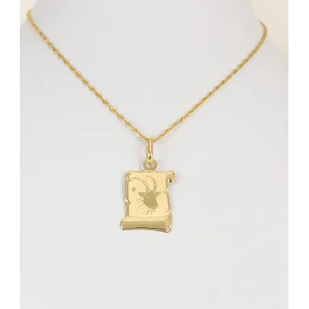ZŁOTA 585 ZAWIESZKA DUŻY ZNAK ZODIAKU KOZIOROŻEC