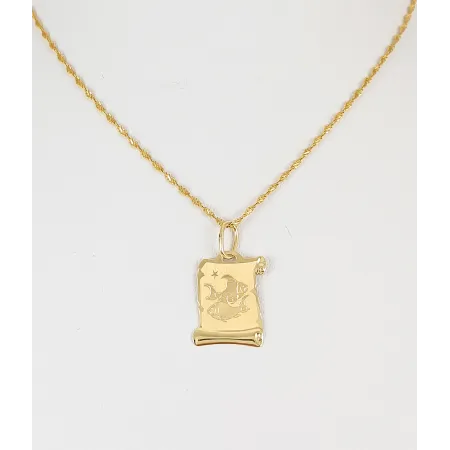 ZŁOTA ZAWIESZKA ZNAK ZODIAKU RYBY pr.585