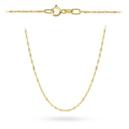 Złoty Damski Łańcuszek Singapur 45cm Próba 585