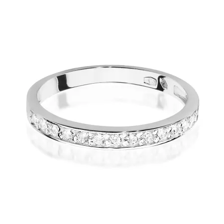 Złoty 585 Pierścionek Obrączka Brylanty 0,20ct