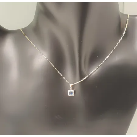 ZŁOTA ZAWIESZKA SZAFIR DIAMENTY PRÓBA 585