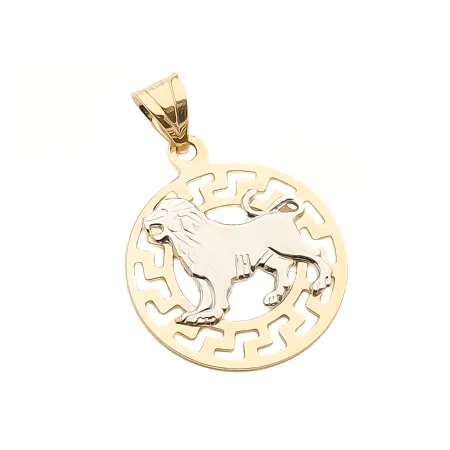 ZŁOTA 585 ZAWIESZKA ZNAK ZODIAKU LEW 