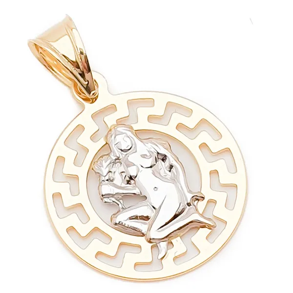 ZŁOTA ZAWIESZKA 585 ZNAK ZODIAKU PANNA 
