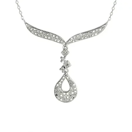 Elegancki Naszyjnik Diamenty pr 585 Białe Złoto