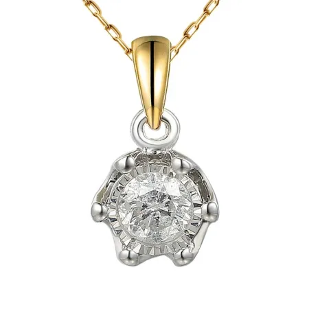 Złota 585 Zawieszka z Diamentem 0,23ct Elegancka