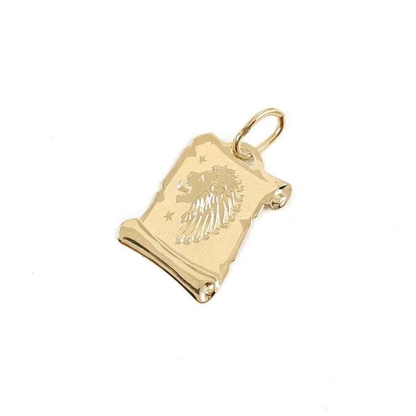 ZŁOTA 585 ZAWIESZKA ZNAK ZODIAKU LEW 