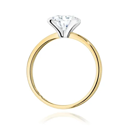 Złoty Pierścionek z Diamentem LAB Owal 1,50ct