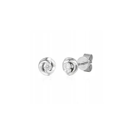 KOLCZYKI DIAMENTY 0,17ct ŻÓŁTO BIAŁE ZŁOTO sztyft
