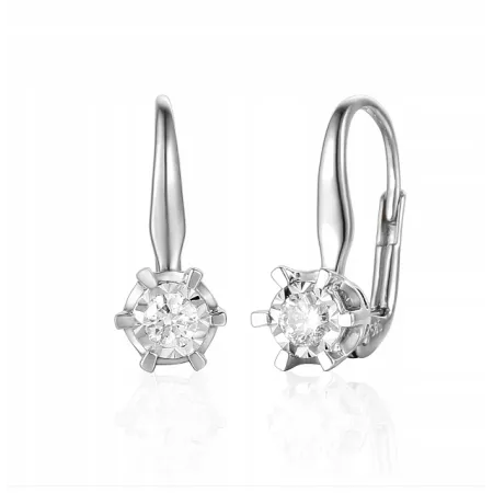 ZŁOTE 585 KOLCZYKI NATURALNE DIAMENTY 0.28ct