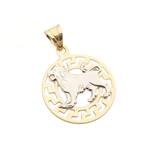 ZŁOTA 585 ZAWIESZKA ZNAK ZODIAKU LEW 