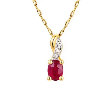 ZŁOTA ZAWIESZKA RUBIN I DIAMENTY pr 585