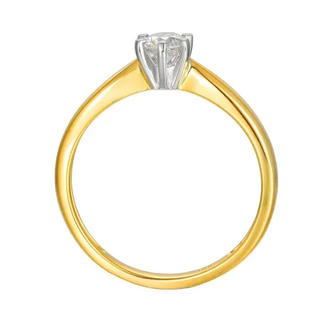 Złoty Pierścionek Zaręczynowy 585 Diament 0,25ct