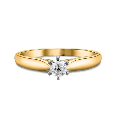Złoty Pierścionek Zaręczynowy 585 Diament 0,25ct