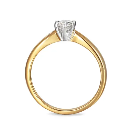 Złoty Pierścionek Zaręczynowy 585 Diament 0,10ct