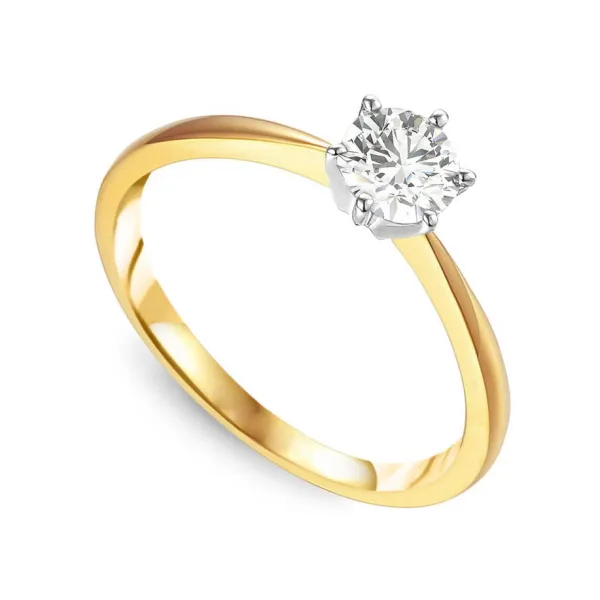 Złoty Pierścionek Zaręczynowy 585 Diament 0,50ct