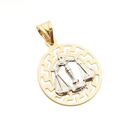 ZŁOTA 585 ZAWIESZKA ZNAK ZODIAKU WAGA 
