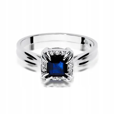 Złoty Elegancki Pierścionek 585 Szafir 0,70ct