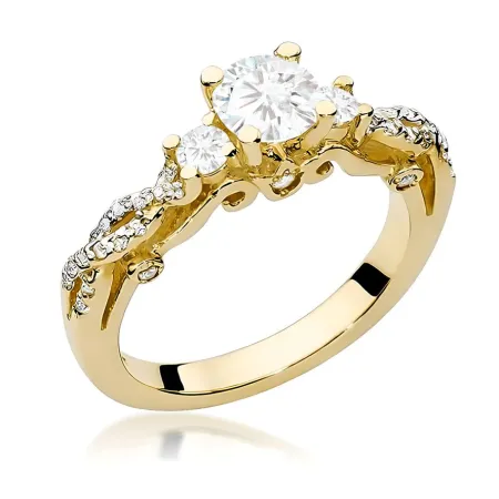 Złoty Pierścionek 585 Diamenty LAB 0,84ct