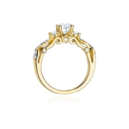 Złoty Pierścionek 585 Diamenty LAB 0,84ct