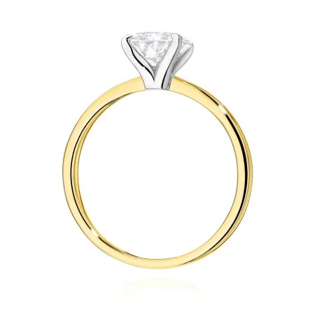 Złoty Pierścionek z Diamentem LAB Owal 1,00ct