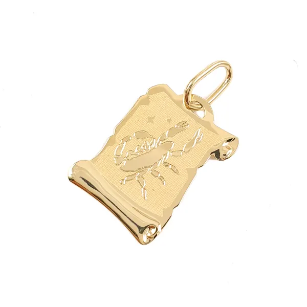 ZŁOTA 585 ZAWIESZKA DUŻY ZNAK ZODIAKU SKORPION